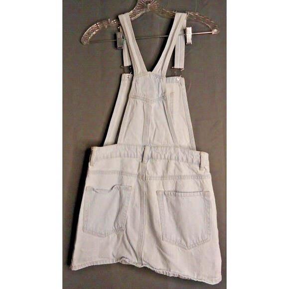 Forever 21 Overall Bib Skirt Dress Womens Size XS Light Wash Denim Y2K - Picture 8 of 9